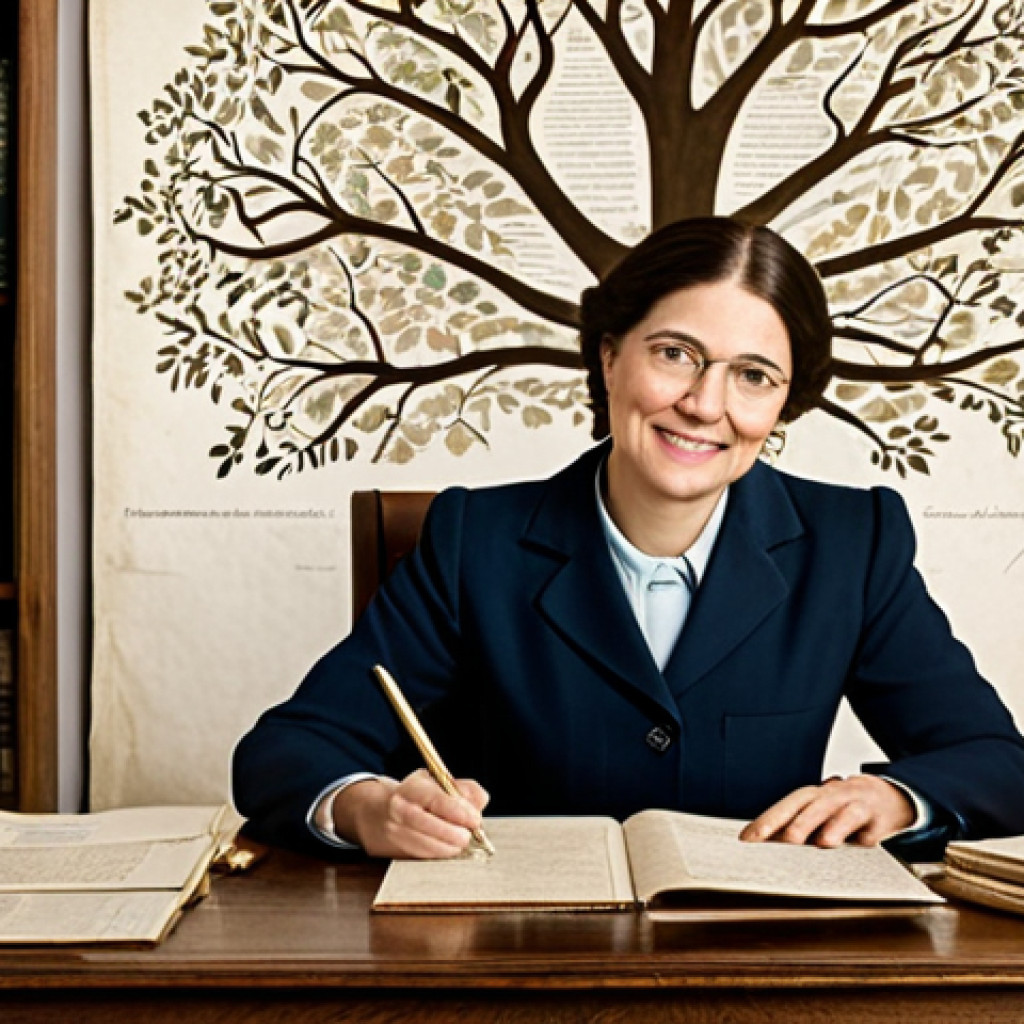 족보와 종친회 - Family History Research**

A fully clothed woman in a modest, professional outfit sits at a wooden d...
