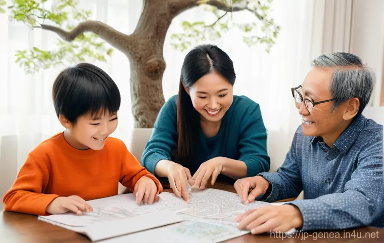 족보의 경제적 가치 - **Prompt 2: Digital Roots: A Journey of Self-Discovery**
    "A contemplative young Japanese woman i...